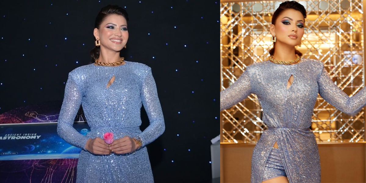 Urvashi Rautela’s 30 lakh blue high-sleet dress look for the Expo 2020 event is made for wedding cocktails