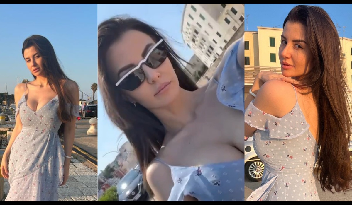 Giorgia Andriani says “Hello” from her vacation in Italy and poses admirably in a floral dress as she posts several images.